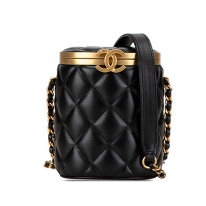 Pre-Loved Chanel Mini Quilted Lambskin Crown Box Bag